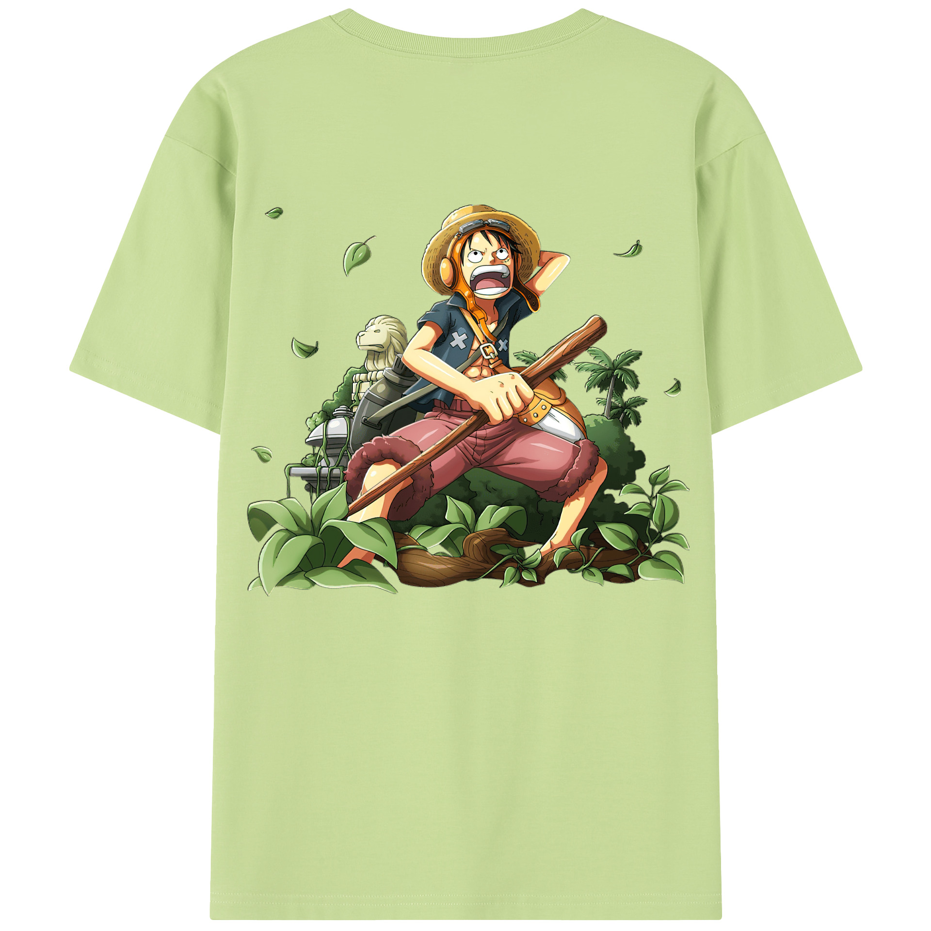 ワンピース モンキー・D・ルフィ ONE PIECE Monkey D. Luffy 綿100％半袖Tシャツ（背面プリント）